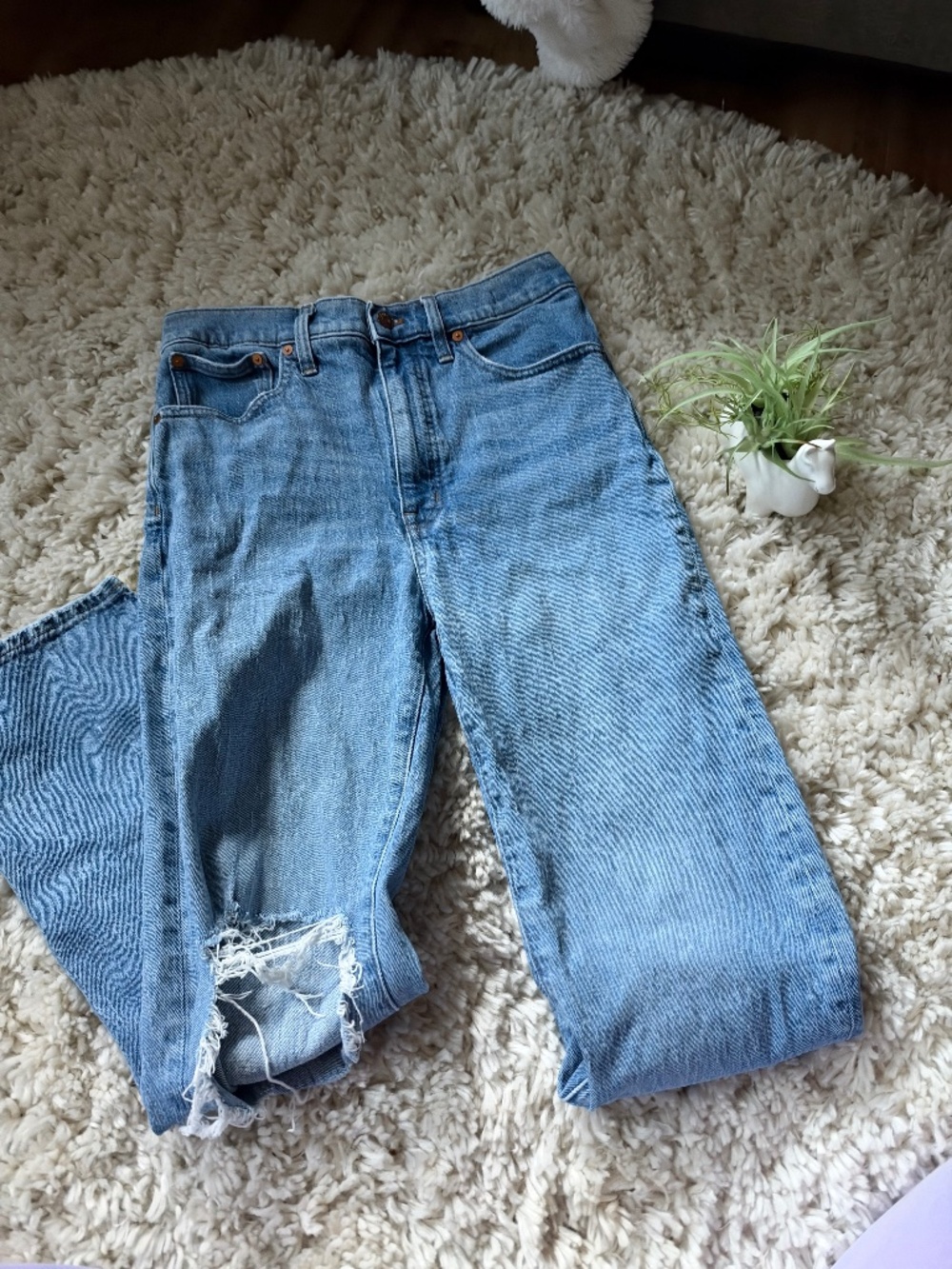 Madewell The Perfect Vintage Straight Jean streetwear jeans in cotton denim with